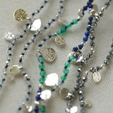 Bohemian Woven Natural Stone Necklace – Silver Accents - floysun