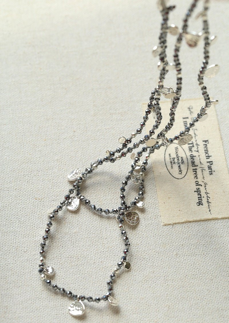 Bohemian Woven Natural Stone Necklace – Silver Accents - floysun