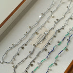 Bohemian Woven Natural Stone Necklace – Silver Accents - floysun