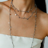 Bohemian Woven Natural Stone Necklace – Silver Accents - floysun