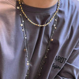 Bohemian Woven Natural Stone Necklace – Silver Accents - floysun
