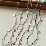 Bohemian Woven Natural Stone Necklace – Silver Accents - floysun