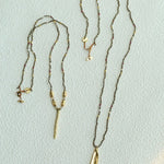 Boho Hand‑Textured Gold Ore Bar Pendant Necklace - floysun