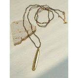 Boho Hand‑Textured Gold Ore Bar Pendant Necklace - floysun