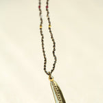 Boho Hand‑Textured Gold Ore Bar Pendant Necklace - floysun