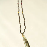 Boho Hand‑Textured Gold Ore Bar Pendant Necklace - floysun