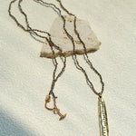 Boho Hand‑Textured Gold Ore Bar Pendant Necklace - floysun