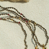 Boho Hand‑Textured Gold Ore Bar Pendant Necklace - floysun