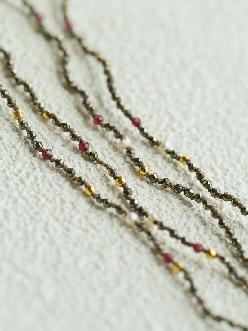 Boho Hand‑Textured Gold Ore Bar Pendant Necklace - floysun
