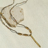 Boho Hand‑Textured Gold Ore Bar Pendant Necklace - floysun