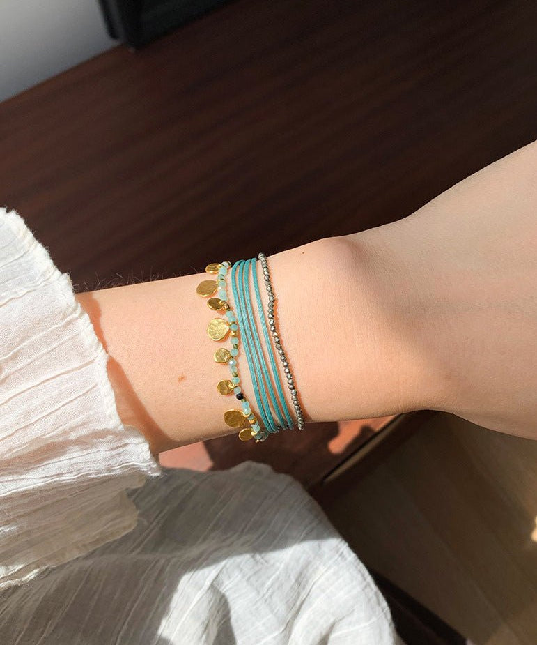 Boho Multi-Layer Woven Cord Beaded Bracelet - floysun