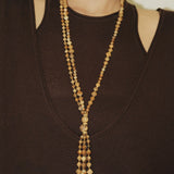 Boho Natural Picture Jasper Tassel Pendant Necklace - floysun