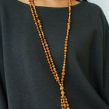 Boho Natural Picture Jasper Tassel Pendant Necklace - floysun