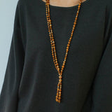 Boho Natural Picture Jasper Tassel Pendant Necklace - floysun