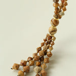 Boho Natural Picture Jasper Tassel Pendant Necklace - floysun