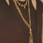 Boho Natural Picture Jasper Tassel Pendant Necklace - floysun