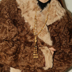 Boho Natural Picture Jasper Tassel Pendant Necklace - floysun