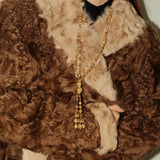 Boho Natural Picture Jasper Tassel Pendant Necklace - floysun