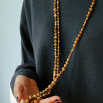 Boho Natural Picture Jasper Tassel Pendant Necklace - floysun