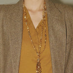 Boho Natural Picture Jasper Tassel Pendant Necklace - floysun