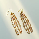 Boho Style Natural Shell Tassel Dangle Earrings - floysun