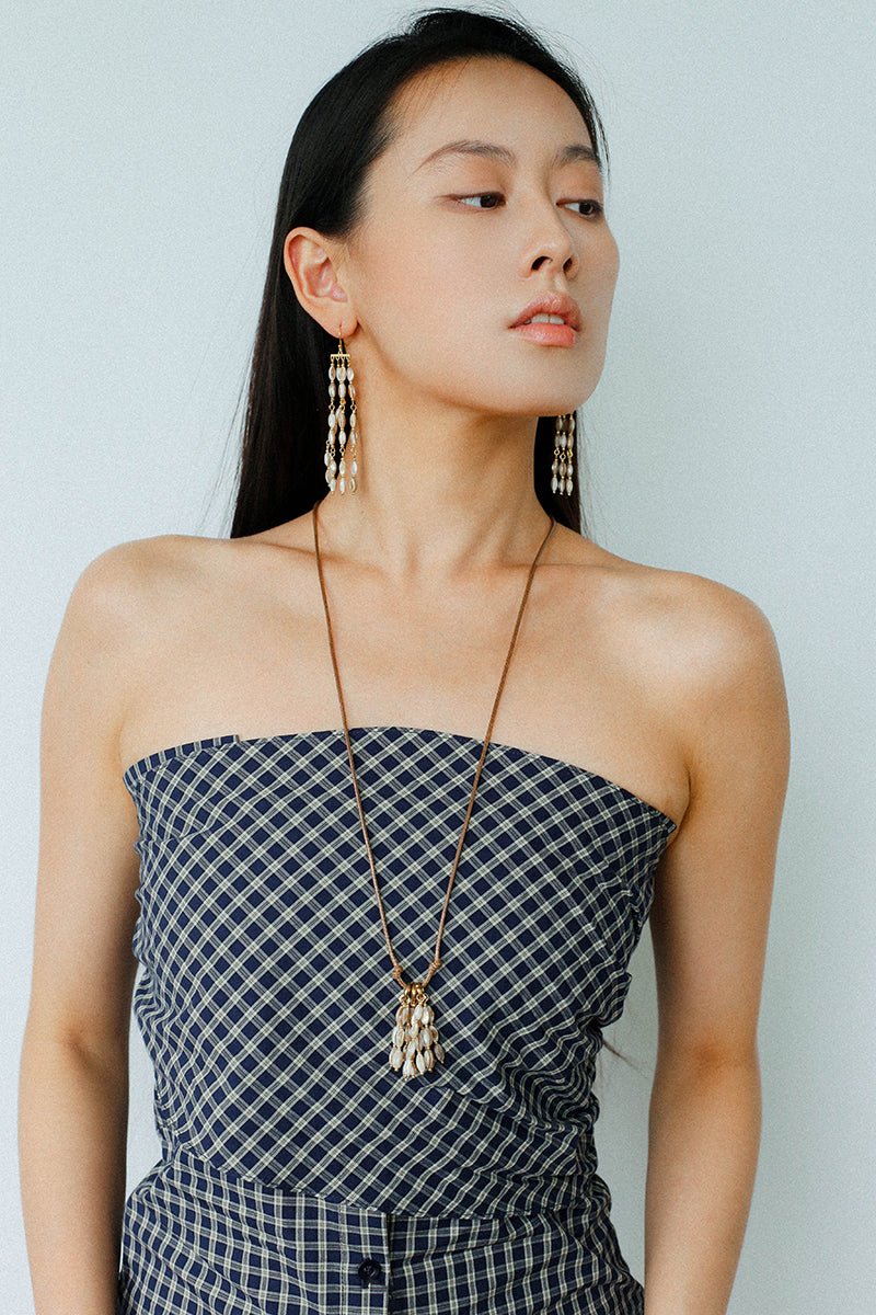 Boho Style Natural Shell Tassel Dangle Earrings - floysun