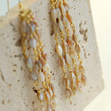 Boho Style Natural Shell Tassel Dangle Earrings - floysun