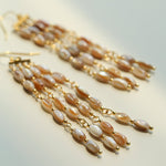 Boho Style Natural Shell Tassel Dangle Earrings - floysun