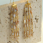 Boho Style Natural Shell Tassel Dangle Earrings - floysun