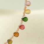 Boho Vintage Colorful Teardrop Natural Tourmaline Bracelet - floysun