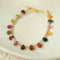 Boho Vintage Colorful Teardrop Natural Tourmaline Bracelet - floysun