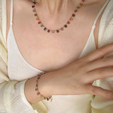 Boho Vintage Colorful Teardrop Natural Tourmaline Bracelet - floysun