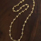 Bold Rebellious Heart Pendant Necklace - 18K Gold Plated Heavy Chunky Link Chain Choker - floysun