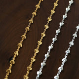 Bold Rebellious Heart Pendant Necklace - 18K Gold Plated Heavy Chunky Link Chain Choker - floysun