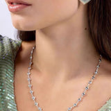 Bold Rebellious Heart Pendant Necklace - 18K Gold Plated Heavy Chunky Link Chain Choker - floysun