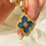 Boucheron - Inspired Four - Leaf Clover Necklaces – Red Carnelian / Black Onyx / Green Onyx / Blue Chalcedony - floysun