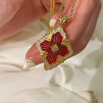 Boucheron - Inspired Four - Leaf Clover Necklaces – Red Carnelian / Black Onyx / Green Onyx / Blue Chalcedony - floysun
