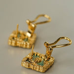 Boucheron - Inspired Four - Leaf Clover Stud Earrings – Green Onyx - floysun