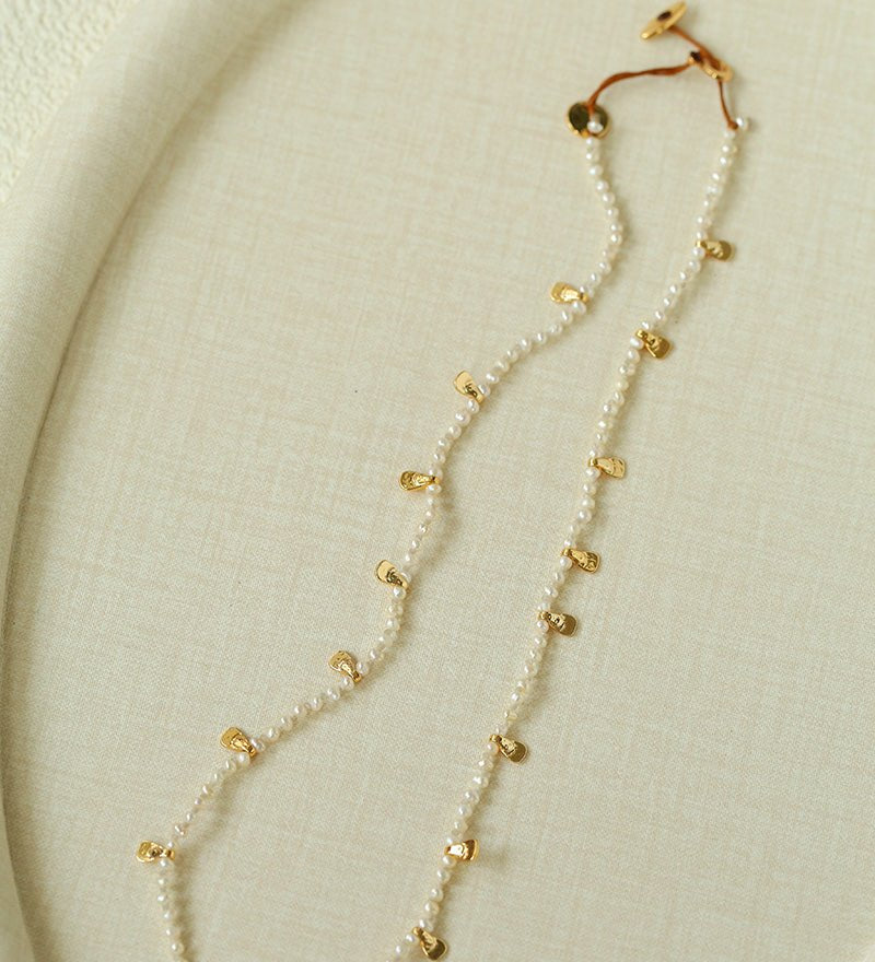 Boundless Spirit Handwoven Mini Pearl Necklace - Freshwater Pearls - floysun