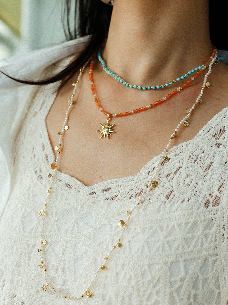 Boundless Spirit Handwoven Mini Pearl Necklace - Freshwater Pearls - floysun