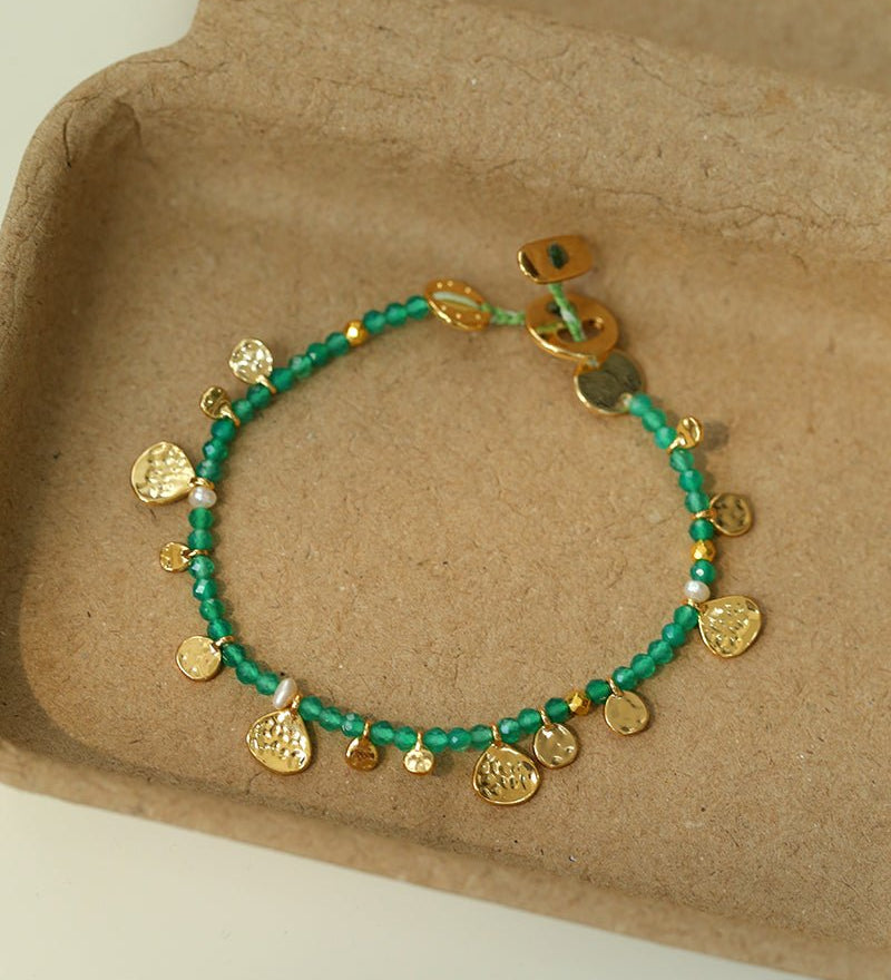 Boundless Spirit Woven Natural Stone Bracelet - Green Agate - floysun