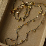 Boundless Spirit Woven Natural Stone Long Necklace - Pyrite - floysun
