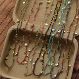 Boundless Spirit Woven Natural Stone Long Necklace - Pyrite - floysun