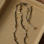 Boundless Spirit Woven Natural Stone Necklace - Black Spinel - floysun
