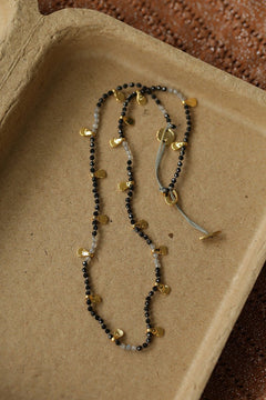 Boundless Spirit Woven Natural Stone Necklace - Black Spinel - floysun