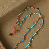 Boundless Spirit Woven Natural Stone Necklace - Blue Turquoise - floysun