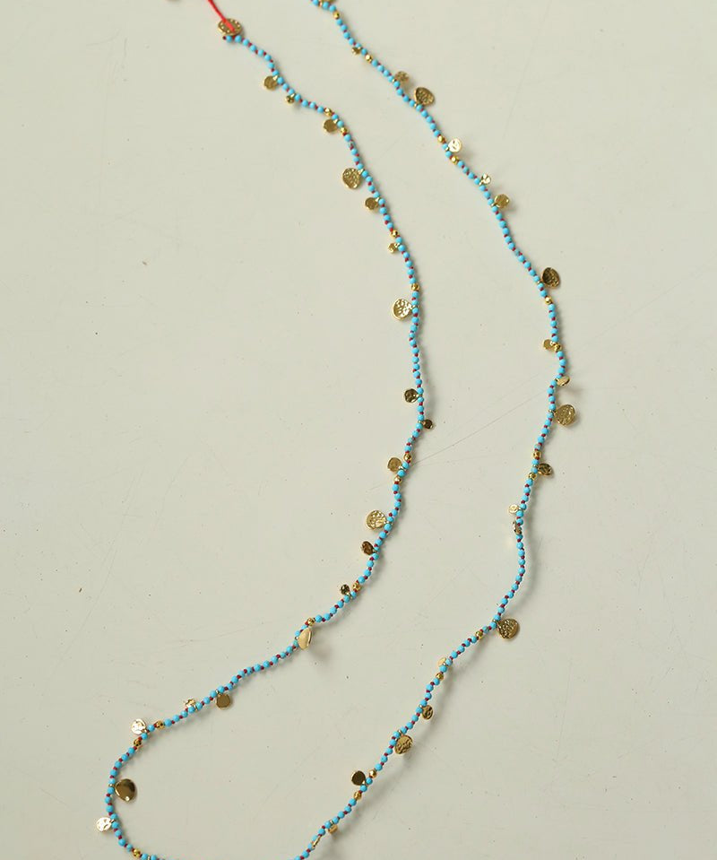 Boundless Spirit Woven Natural Stone Necklace - Blue Turquoise - floysun