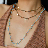 Boundless Spirit Woven Natural Stone Necklace - Blue Turquoise - floysun