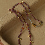 Boundless Spirit Woven Natural Stone Necklace - Garnet - floysun