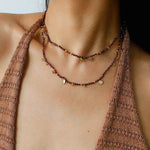 Boundless Spirit Woven Natural Stone Necklace - Garnet - floysun